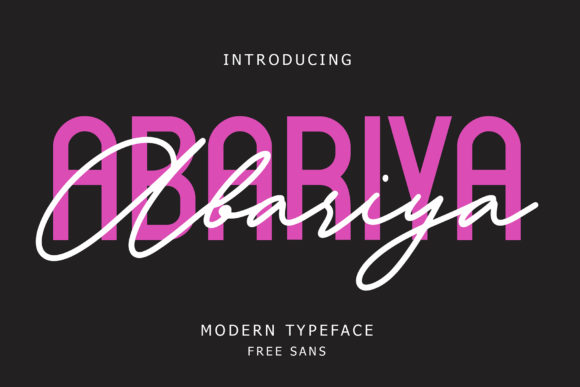 Abariya: A Modern Script Font for Editorial Elegance