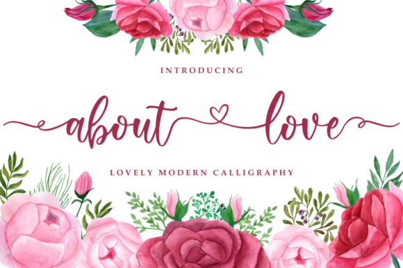 About Love: A Romantic Script Font for Creative Projects