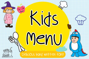 Kids Menu Font for Web Design