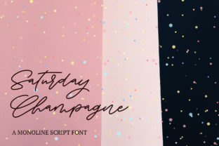 Saturday Champagne Font for Handmade Creations