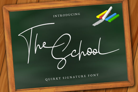 The School: A Script Font That Elevates Campaign Creativity